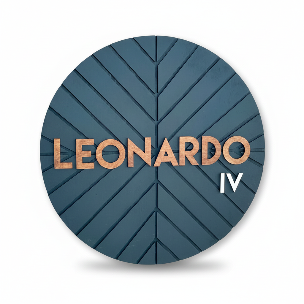 Custom Round Wooden Name Sign - Handcrafted Layered Wood Wall Decor with 3D Solid Wood Lettering Modern Home Decor