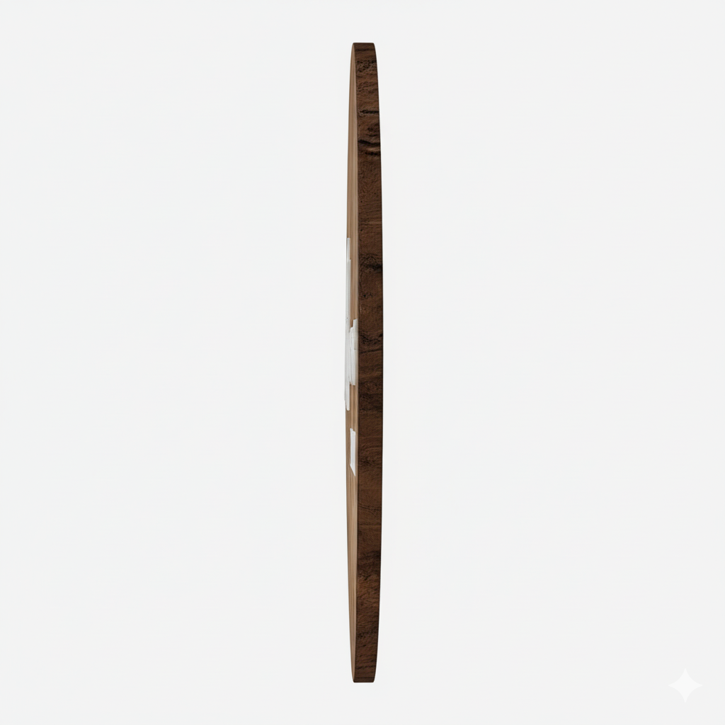 Custom Round Solid Wood Sign with Family Name - Handcrafted Wooden Wall Decor for Home EntryWay or Living Room