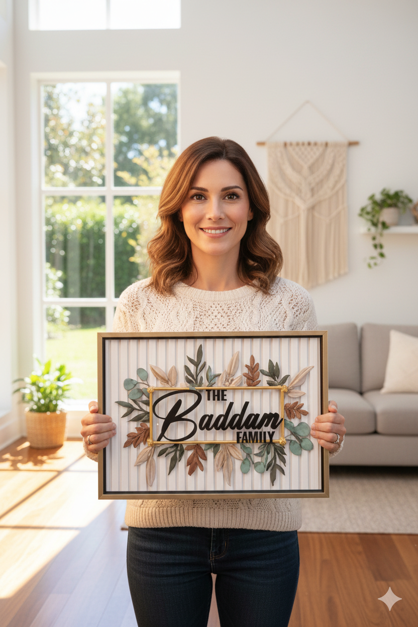 Acrylic Wall Name Plate with Stainless Steel Studs House & Office Name Board