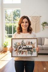 Acrylic Wall Name Plate with Stainless Steel Studs House & Office Name Board