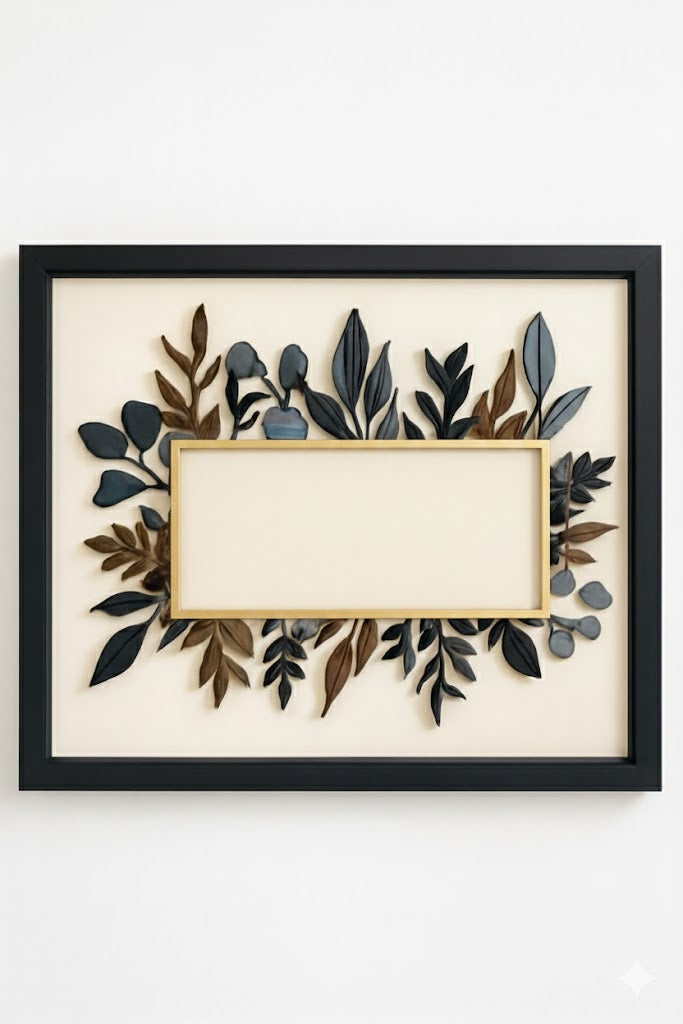 Acrylic Family Name Plate with 3D Letters & Metal Frame Custom Wall Name Board