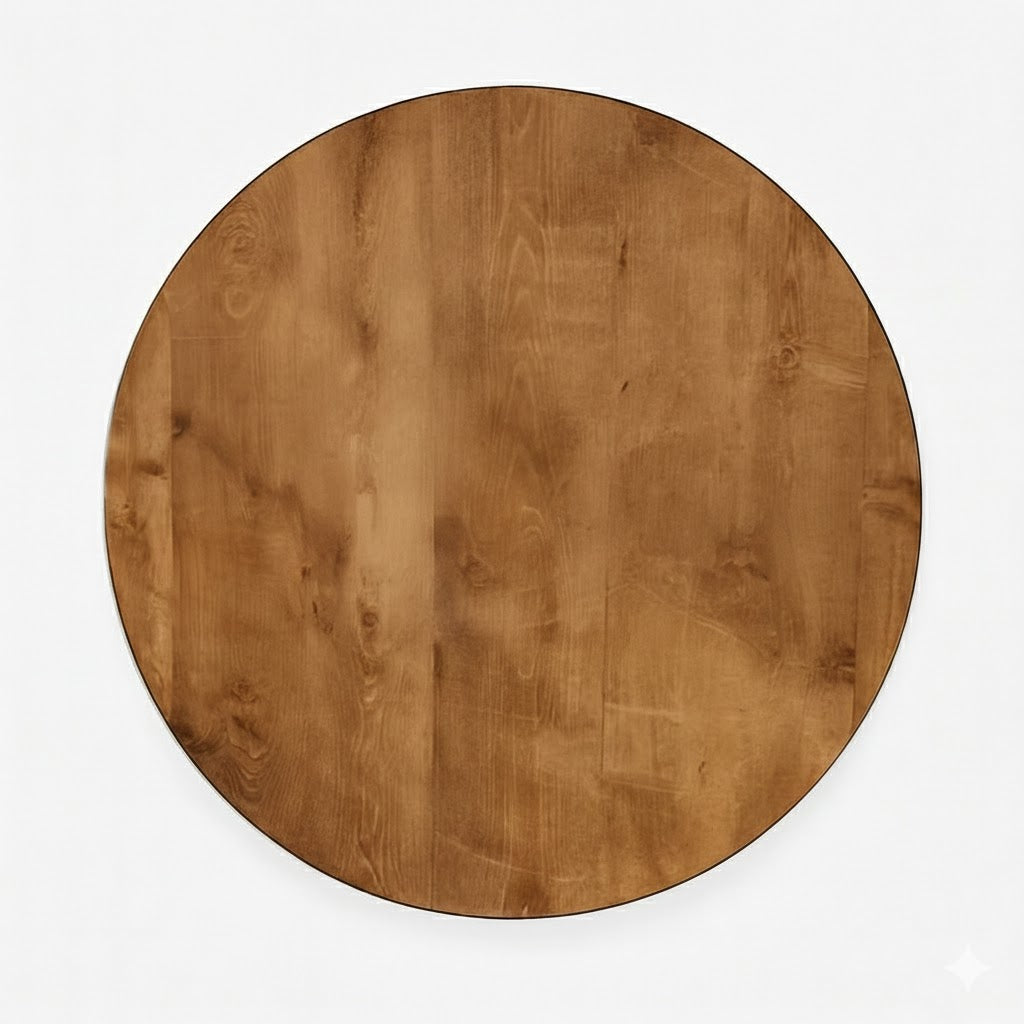 Custom Round Solid Wood Sign with Family Name - Handcrafted Wooden Wall Decor for Home EntryWay or Living Room