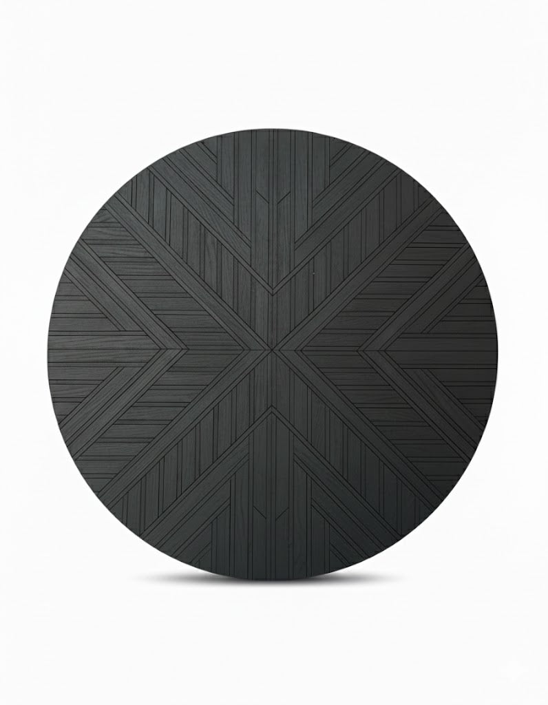 Custom Round Wooden Name Sign - Handcrafted Layered Wood Wall Decor with 3D Solid Wood Letters, Modern Farmhouse Style