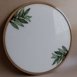 Personalized Round Wood Framed Name Sign - White Wooden Background with Raised Wood Letters, Custom Family Wall Decor