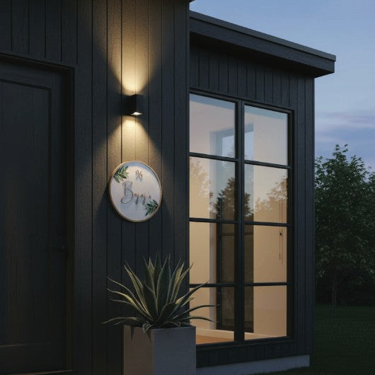 Personalized Round Wood Framed Name Sign - White Wooden Background with Raised Wood Letters, Custom Family Wall Decor