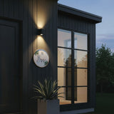 Personalized Round Wood Framed Name Sign - White Wooden Background with Raised Wood Letters, Custom Family Wall Decor