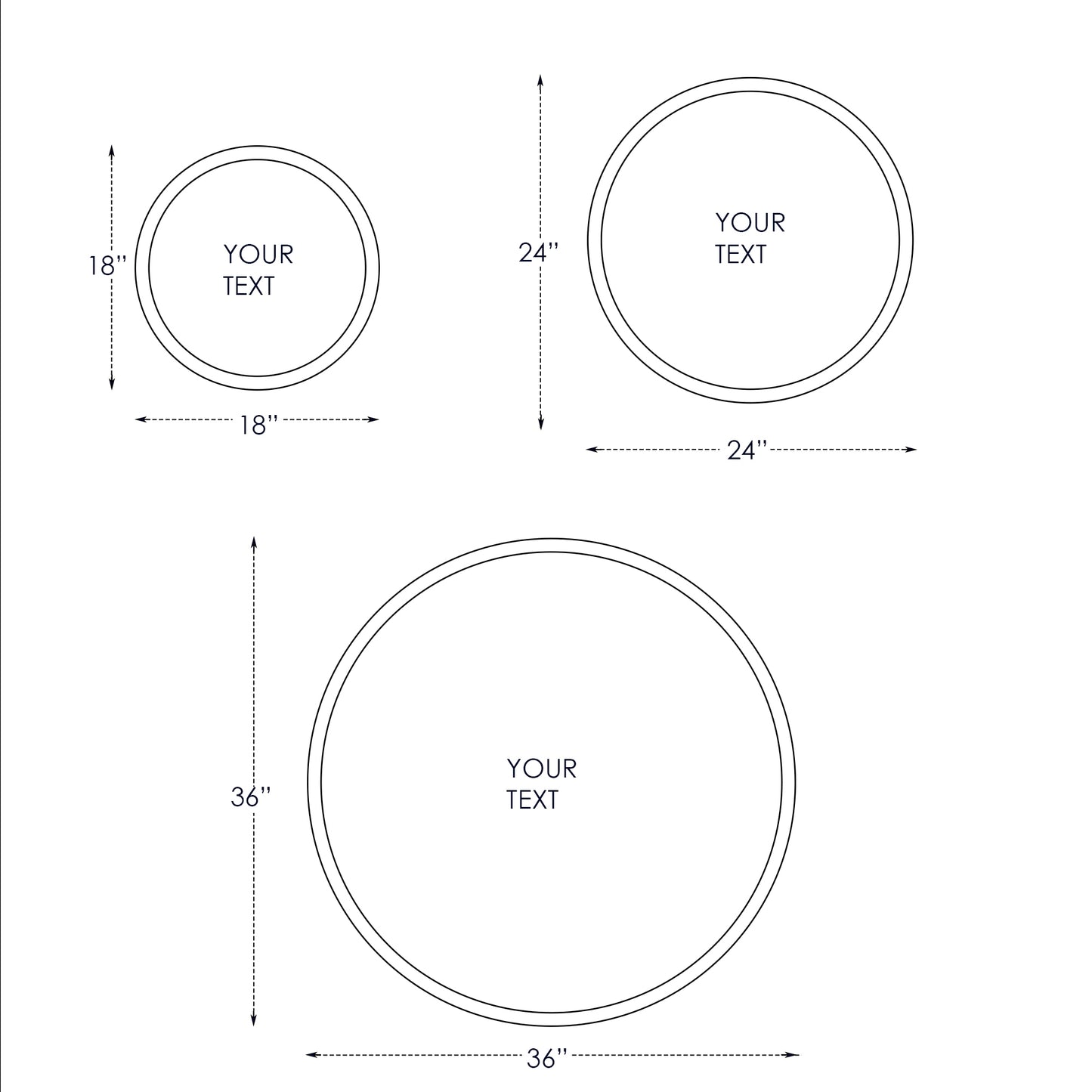 Personalized Round Wood Framed Name Sign - White Wooden Background with Raised Wood Letters, Custom Family Wall Decor