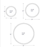 Personalized Round Wood Framed Name Sign - White Wooden Background with Raised Wood Letters, Custom Family Wall Decor